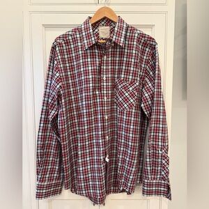 Billy Reid Plaid Shirt, Size L
